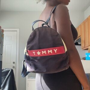 Tommy Hilfiger Black and Red Men's Backpack